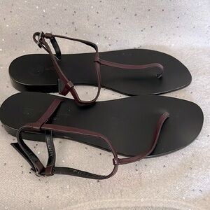 CR da costanzo Capri maroon Leather Italian sandals size 39